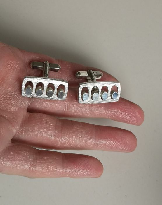 spinki do mankietów srebro vintage