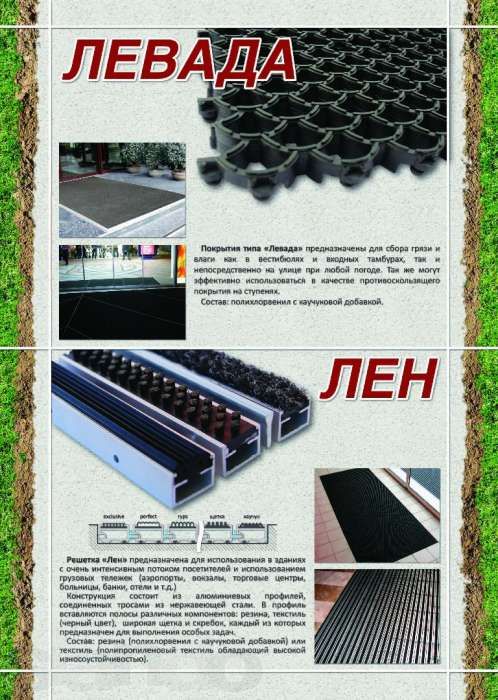 Грязезащитные, антискользящие  коврики для помещений и улицы.