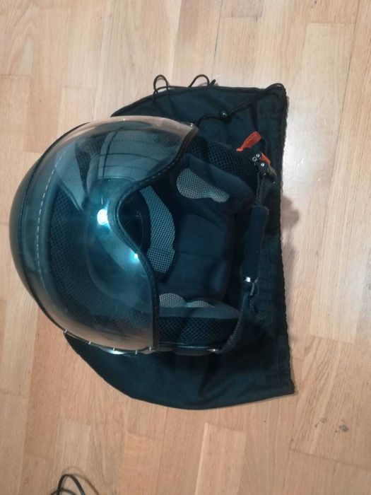 Kask motocyklowy otwarty, momo design, vintage (razem z pokrowcem)