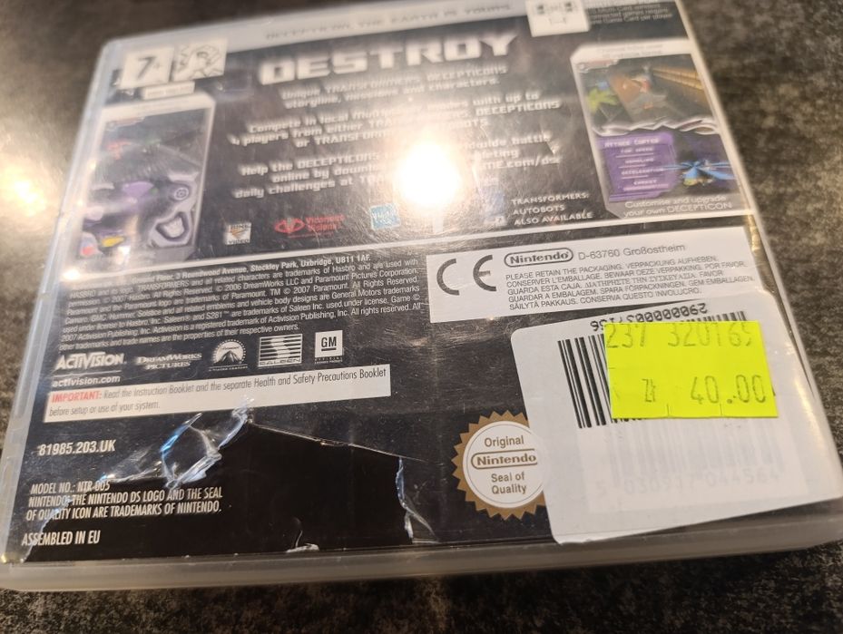 Transformers Decepticons Nintendo DS sklep kioskzgrami