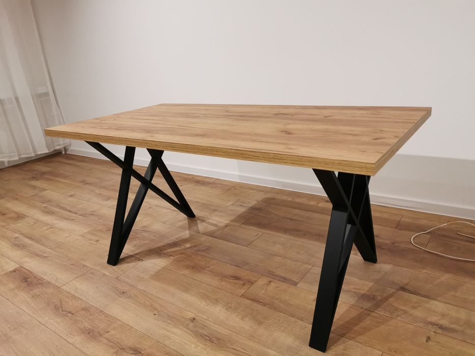 Stół Loft metalowe nogi 160/80 Dąb