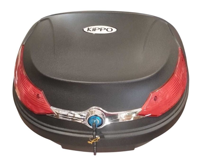 Nowy Kufer Centralny Czarny Mat Czerwony Odblask 51L