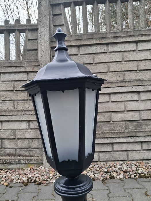 Lampa żeliwna nowa niska retro piękna vintage