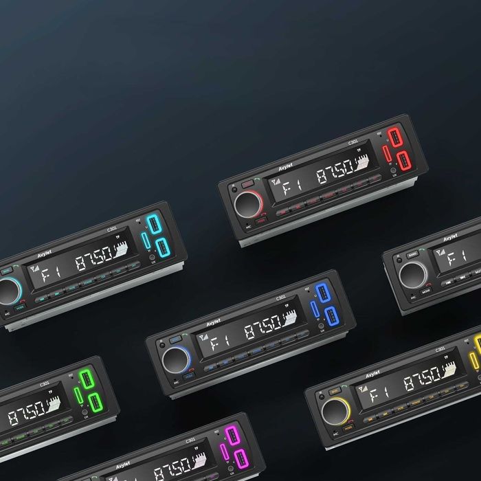 Radio 1 DIN Avylet Bluetooth 5.0 FM AUX SD USB Pilot