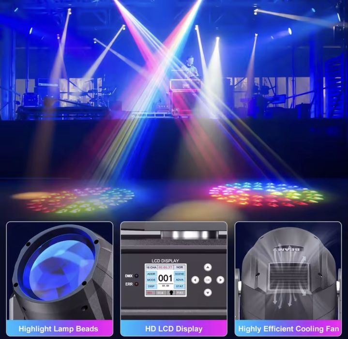 Nowe glowy BEAM 10r okazja rainbow moc jak robe pointe 280w wysylka