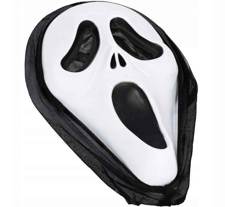 MASKA KRZYK Z KAPTUREM maski na halloween zabawę przebranie kostium