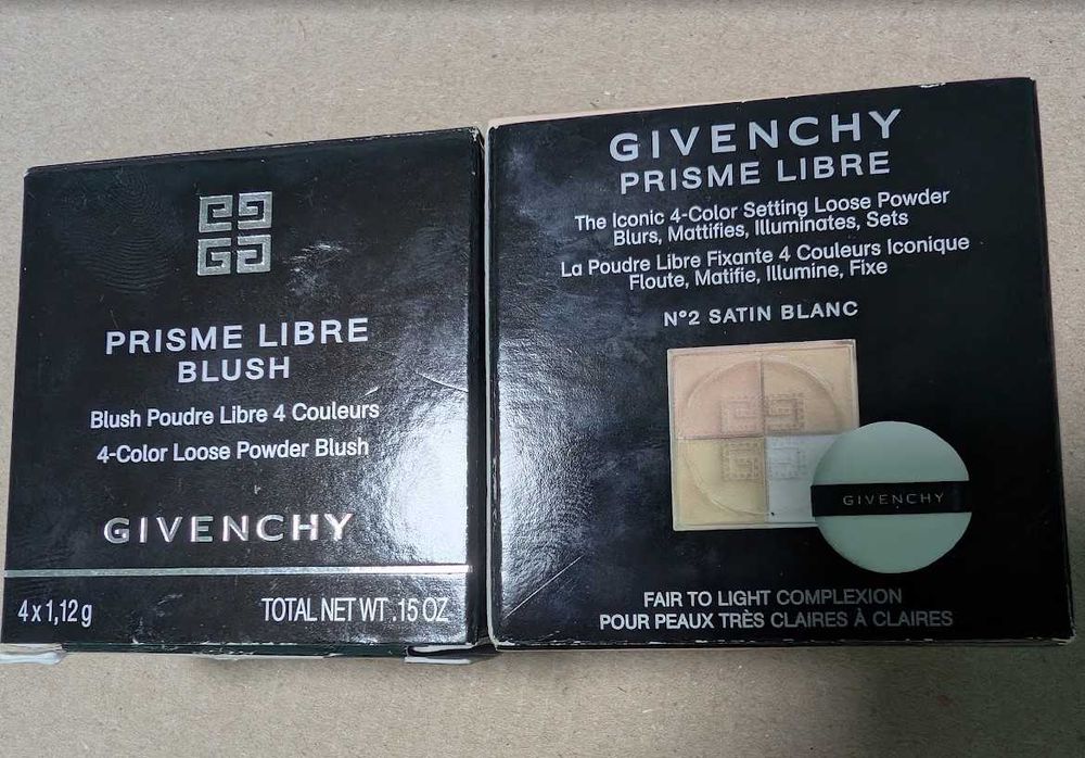 Рассыпчатая порохообразная пудра Givenchy Prisme Libre 4в 1 с пуховкой