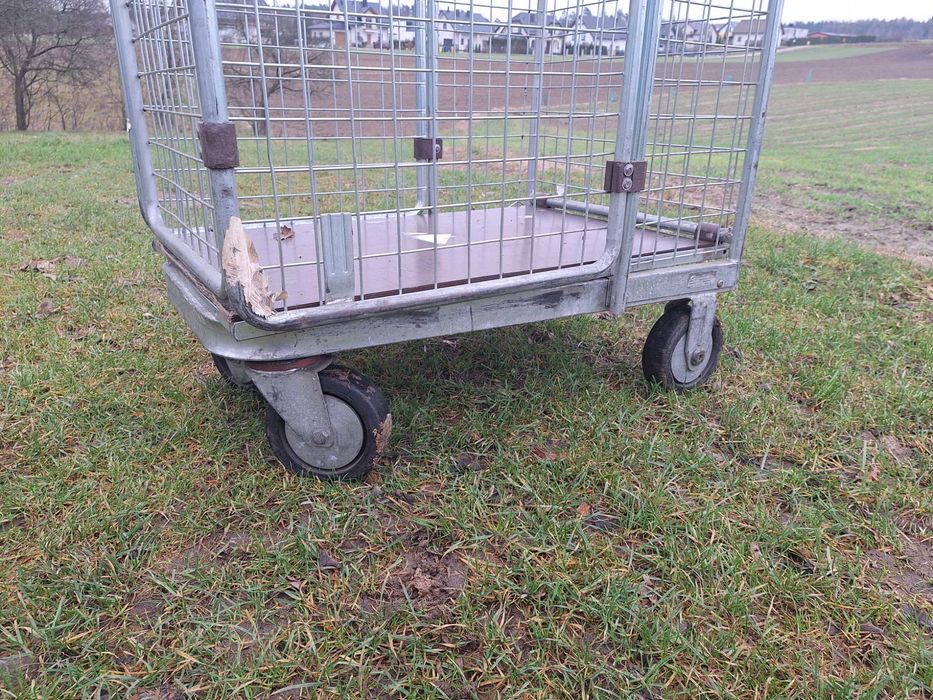 Mobilny Rollkontener, platformowy wózek/siatkowy kontener transportowy