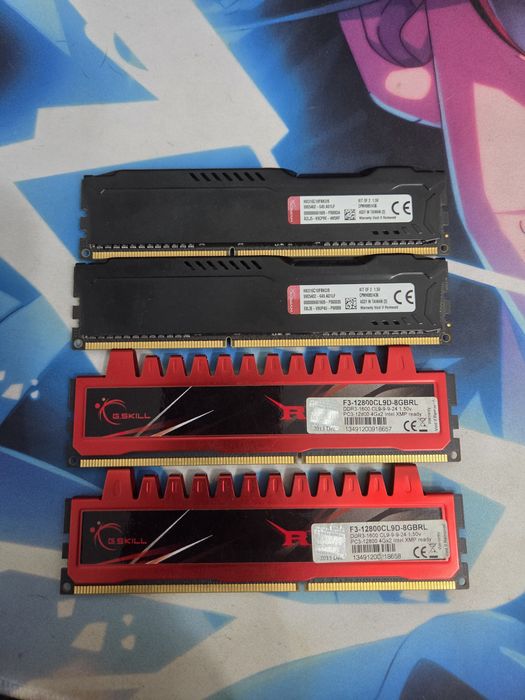 16gb 4x4 ddr3 1600mhz gskill kingston