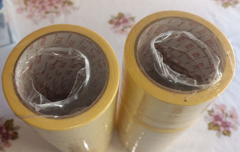 малярний скотч 25мм 30м silk жовтий