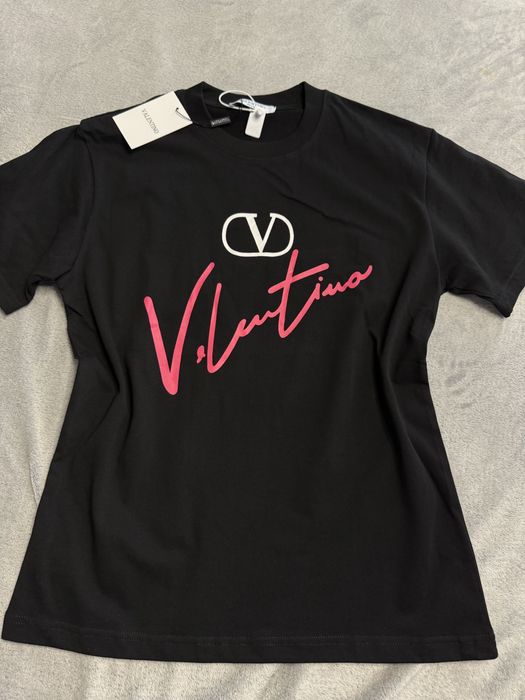Czarny T-shirt Valentino rozmiar S