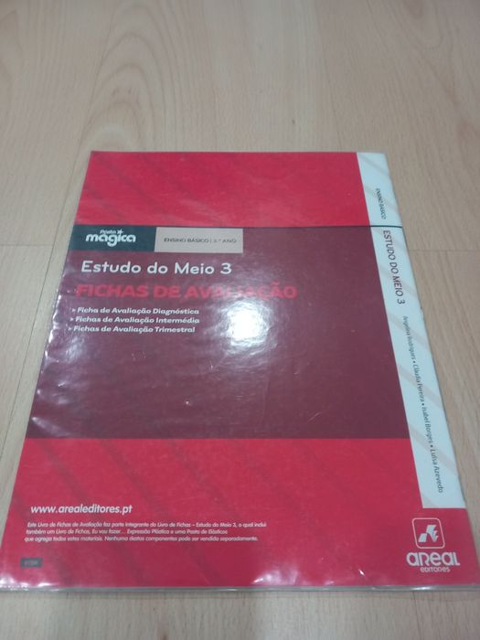 Livro de fichas de avaliação de estudo do meio para o 3⁰ ano