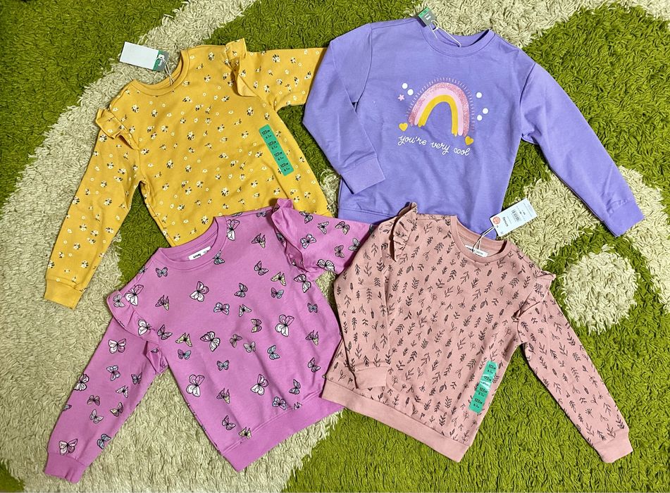 Новая кофта реглан теплая для девочки 6-7 лет 122 р Sinsay