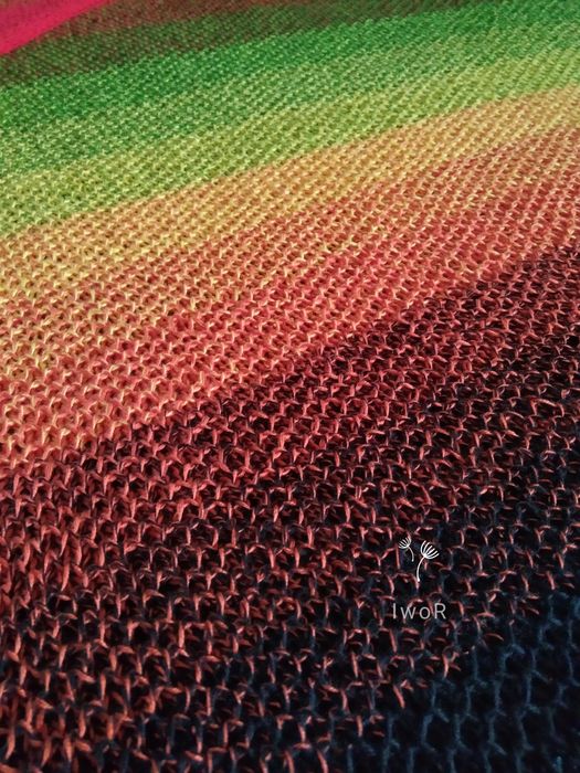 Wielokolorowa chusta trójkątna kolory jesieni 220x90cm