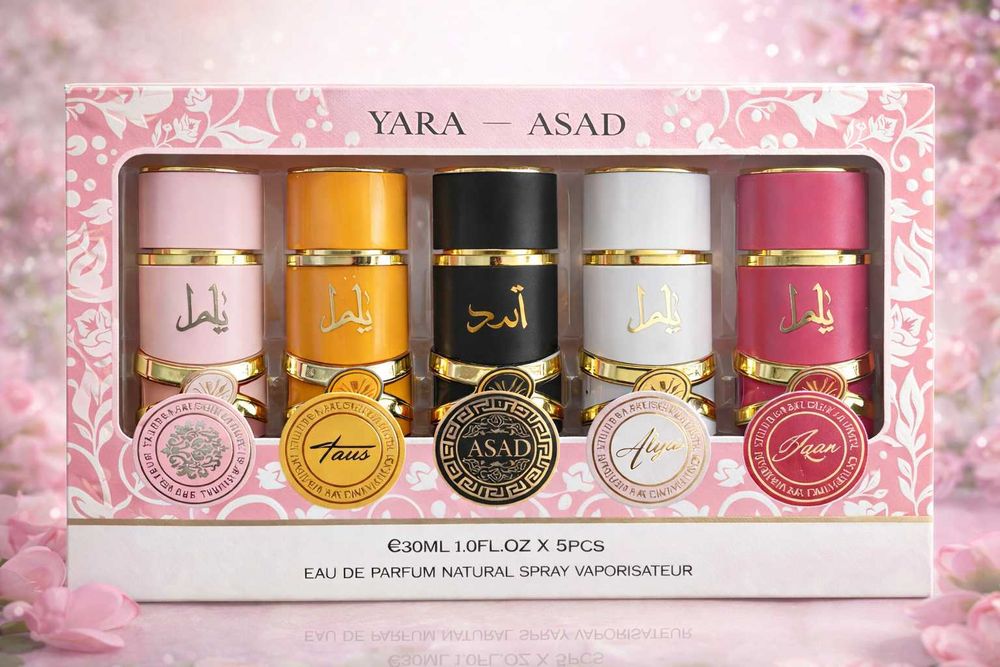 Lattafa Yara/Asad - zestaw perfum arabskich 5x30ml, przepiękne  - NOWE