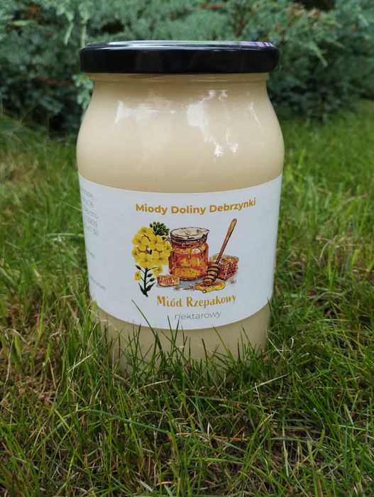 Miód Rzepakowy 1,20 Kg zbiór 2025r 100 % Naturalny z Polskiej Pasieki