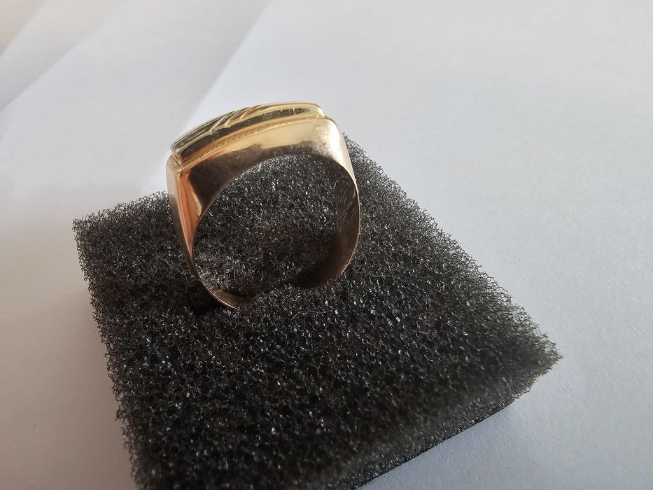 Anel masculino ouro 14 klt
