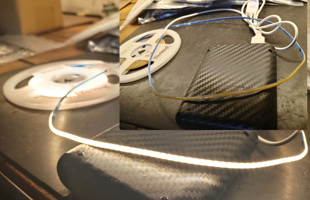 USB  Світлодіодна стрічка COB  - 400leds/m  5v usb