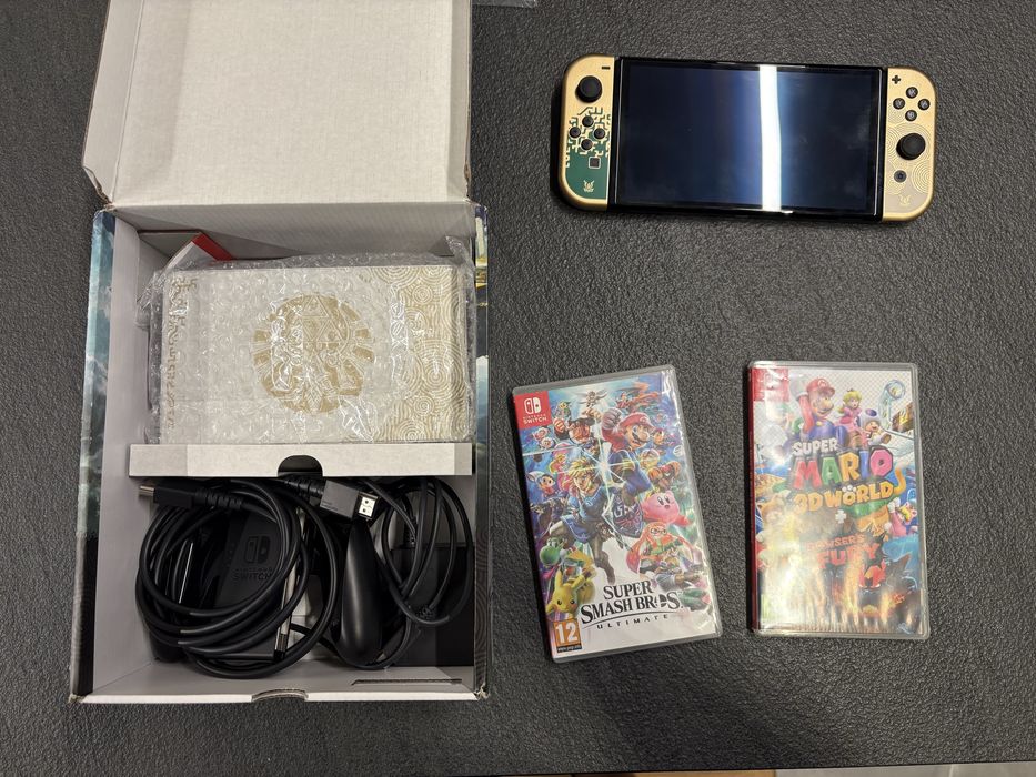 Nintendo Switch Oled  Super Zestaw Jak Nowe