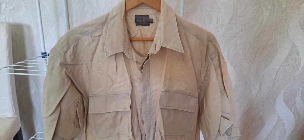 Camisa manga curta bege