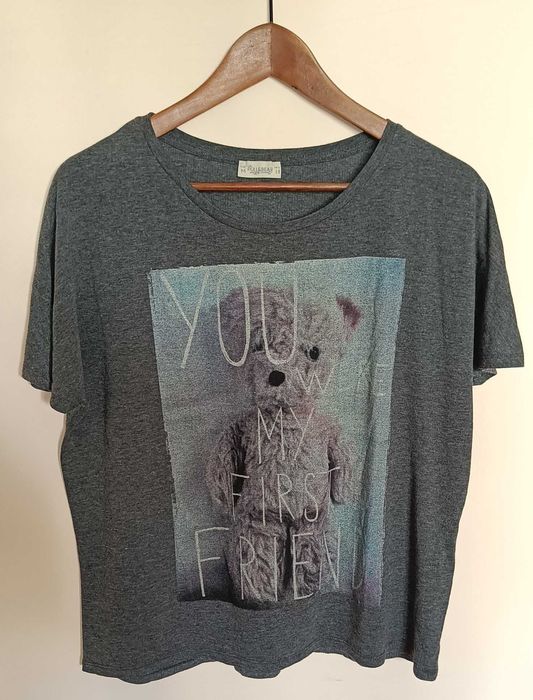 Pull & Bear. T-shirt z niedźwiadkiem. Rozmiar M
M / 38 / 10