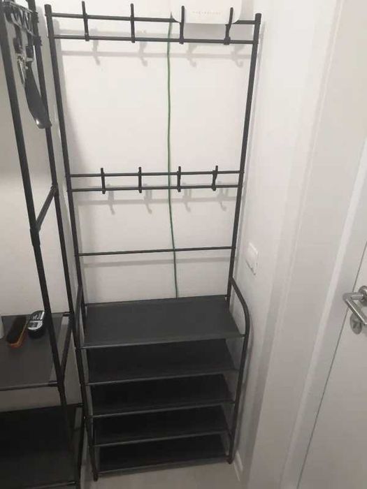 Полка-вішалка для взуття та одягу універсальна вешалка напольна