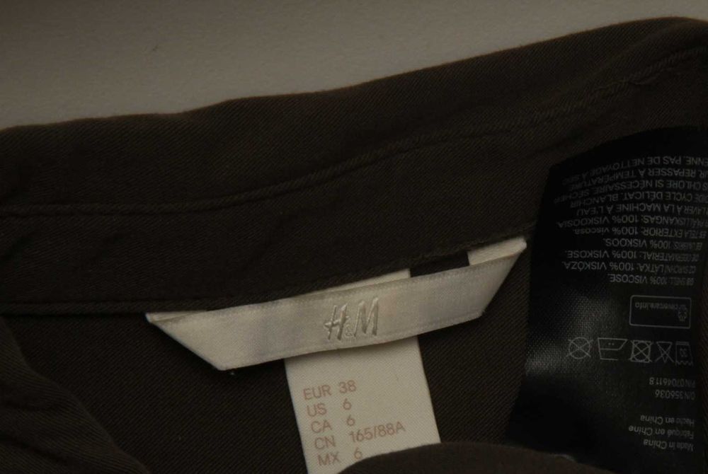 H&M 38 M рубашка-трансформер из вискозы