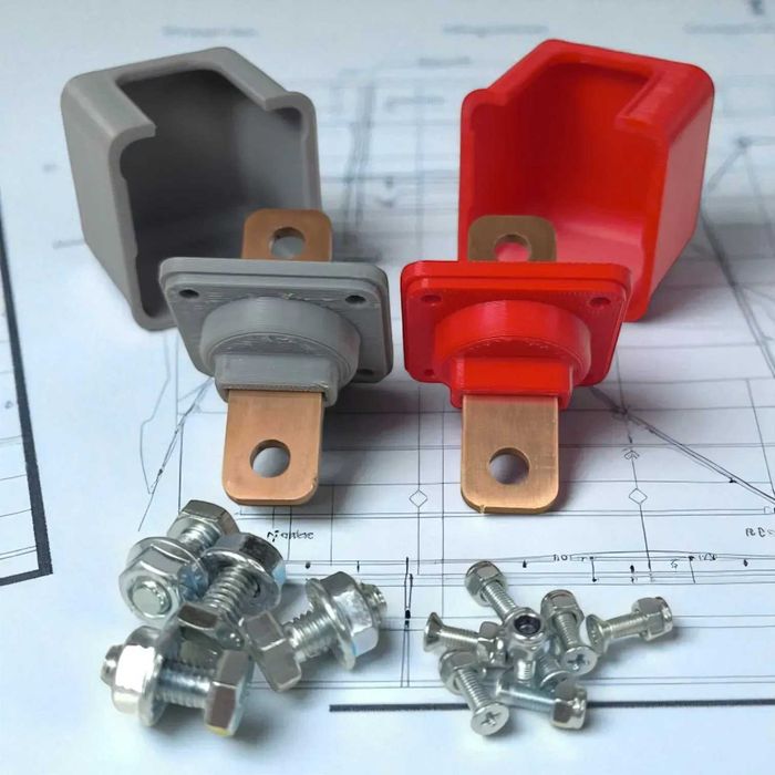 Клемма силовая проходная (панельная) M / L — 170 / 210 A, медь для АКБ