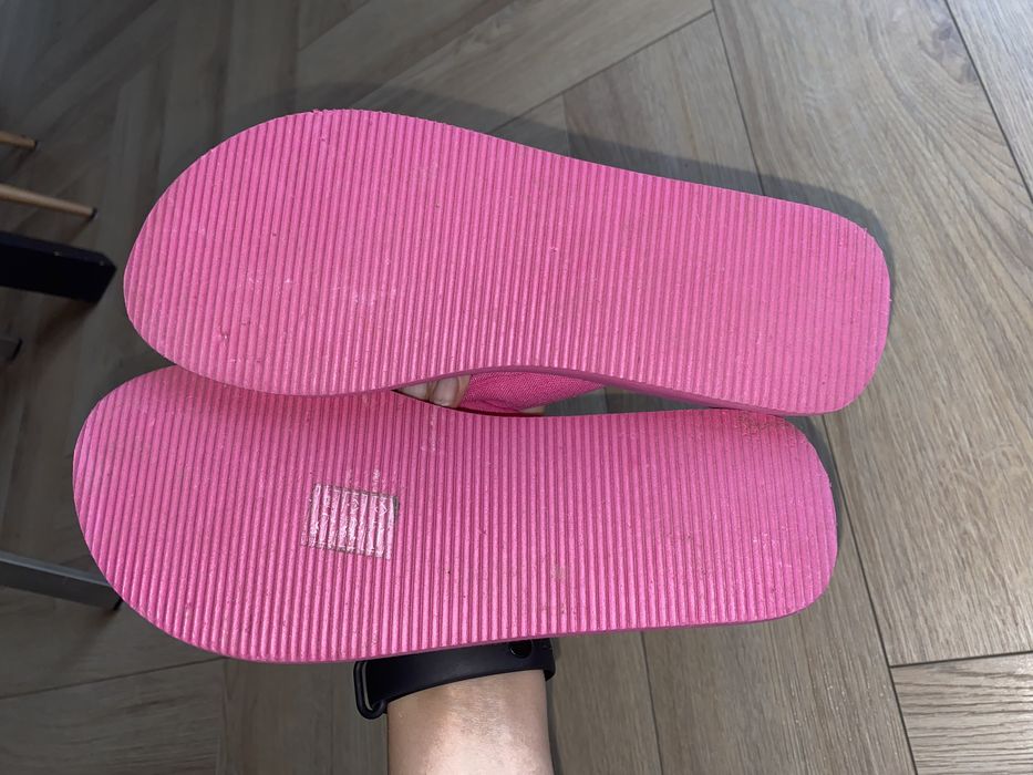 Różowe buty klapki japonki 38