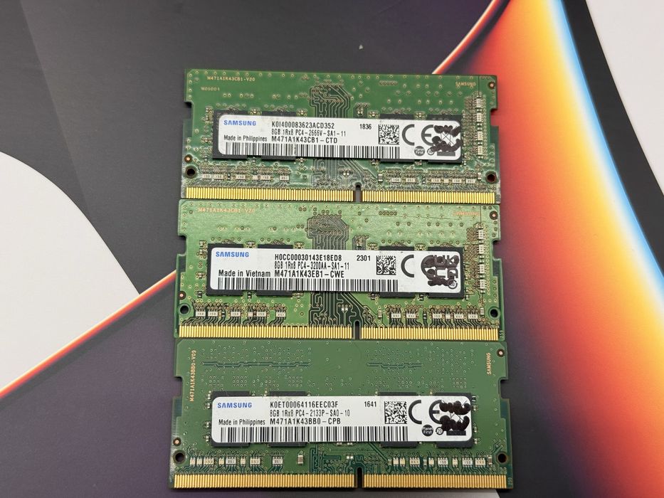 Оперативна пам'ять DDR4 PC4 Sodimm 8GB  2133,2400,2666,3200MHz