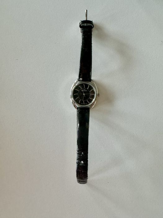 Zegarek Bisset stał nierdzewna czarny cyferblat