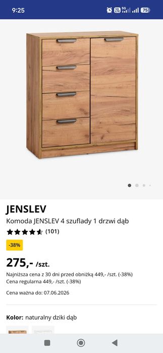 Komoda Jenslev 4 szuflady z Jyska
