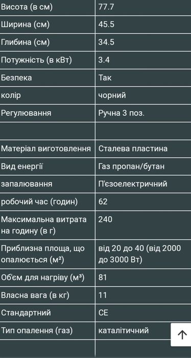 Газовий обігрівач