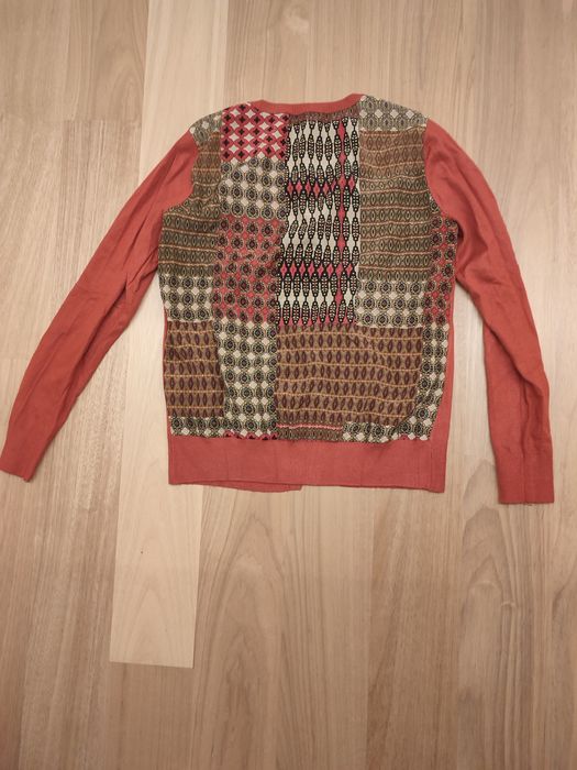 Casaco de malha em tom tijolo Tam M