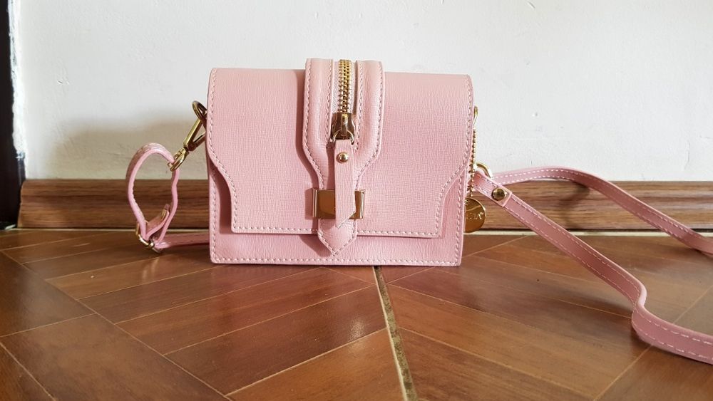 VENEZIA różowa skórzaną torebka skóra naturalna