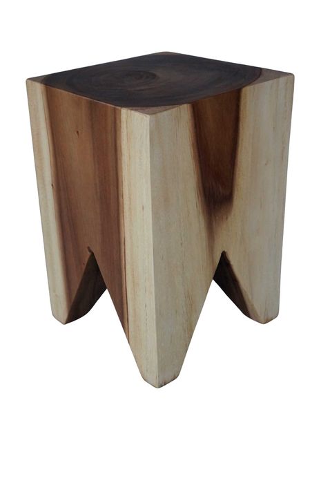 Drewniane siedzisko krzesło taboret kwietnik suar 45 cm lite drewno