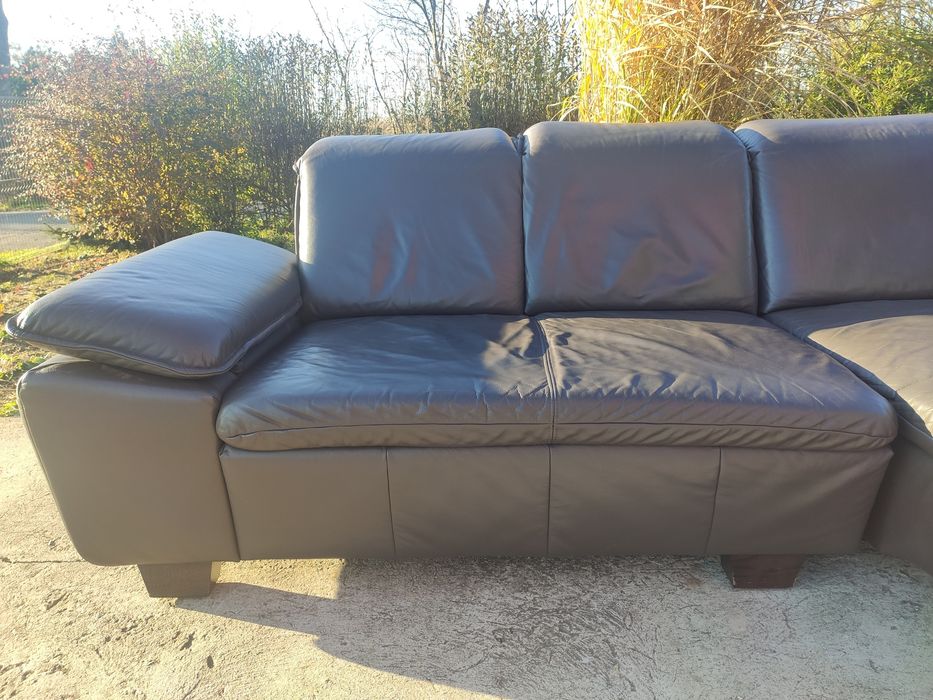 Narożnik skórzany/rogówka/ wypoczynek-skóra naturalna! Nowoczesny!