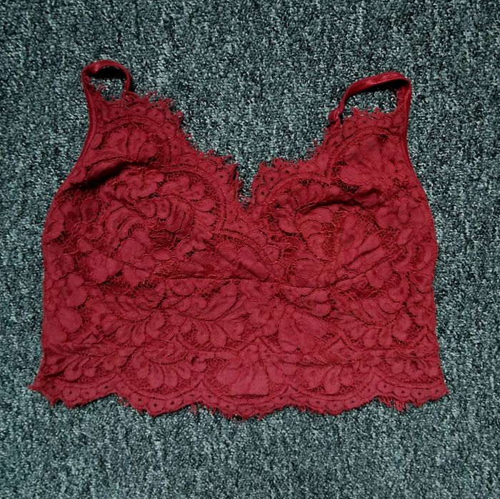 Koronkowy top/ biustonosz typu bralette xs z zamkiem