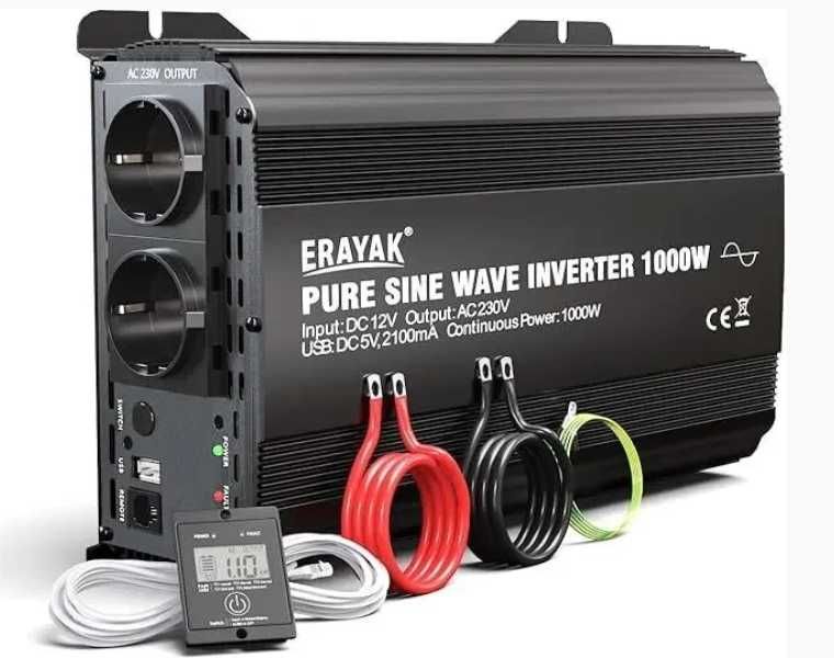 Інвертор, перетворювач ERAYAK DSU-1000 (1000/2000W, 12-220V)