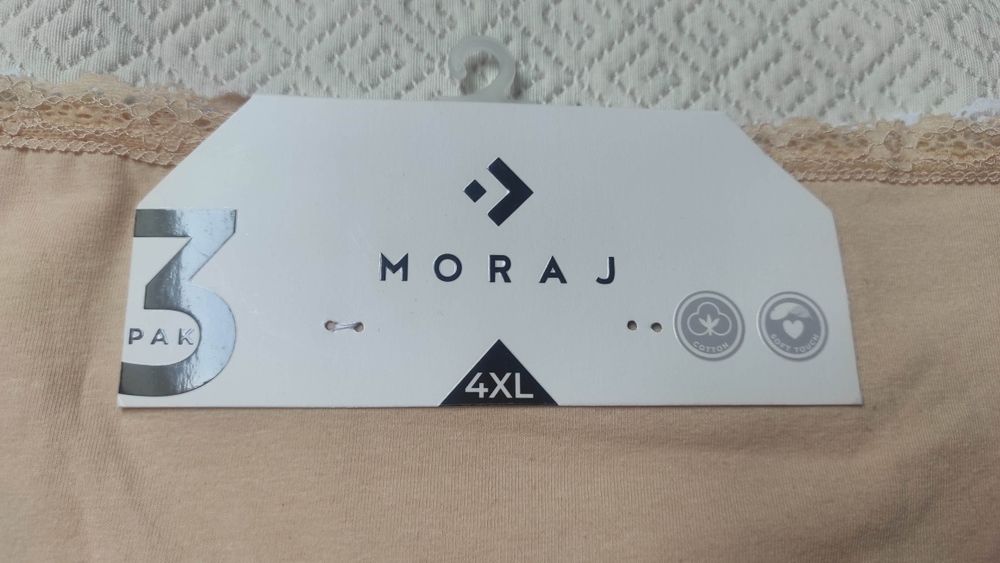 3 pary majtek bielizna czarna beżowa biala moraj 4xl 48 maxi bikini ba