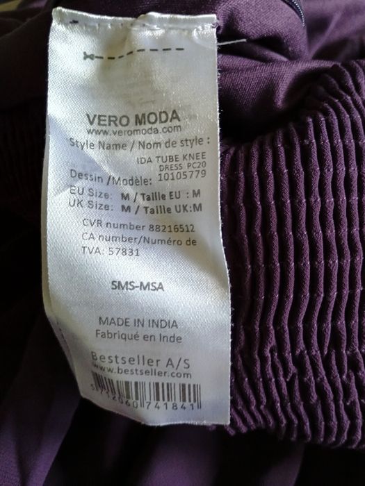 Sukienka bez ramiączek Vero Moda