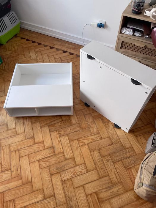 Módulos de arrumação com rodas IKEA branco (2 unidades)