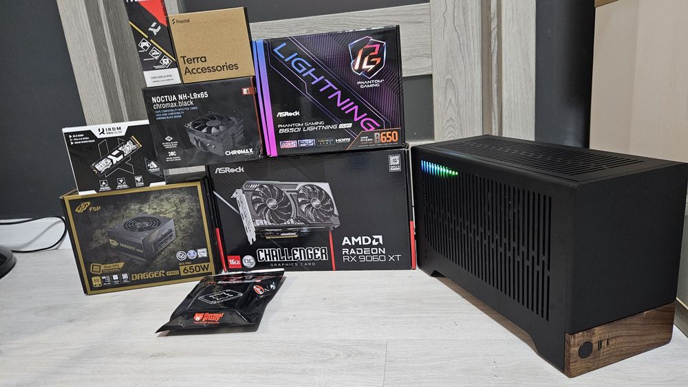Komputer gamingowy ryzen 7 7700, rx 9060xt 16gb, 32gb ddr5,  fractal