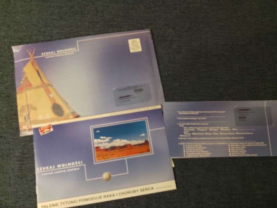 stara trfaika kartki i inne z marbloro dla kolekcjonerów