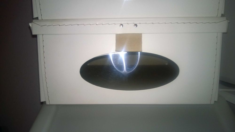 Conjunto de 2 caixas de arrumação IKEA em cartão branco