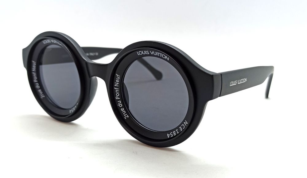 Louis Vuitton очки унисекс солнцезащитные модные черные круглые