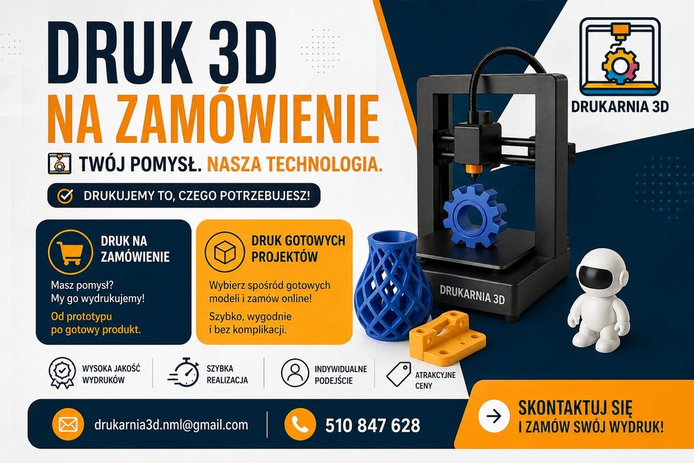 DRUK 3D NA ZAMÓWIENIE Darmowa wycena Zapraszamy!!