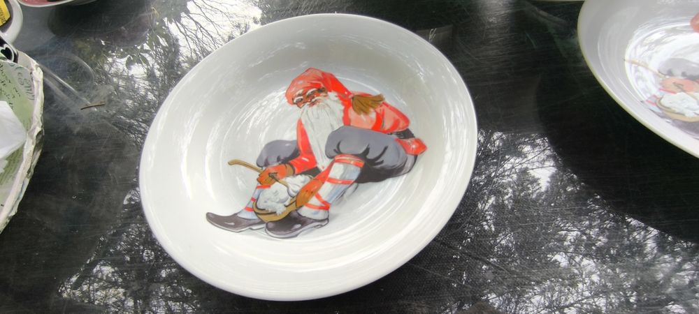 Talerze Kpm Krister Germany . Vintage Santa Claus .