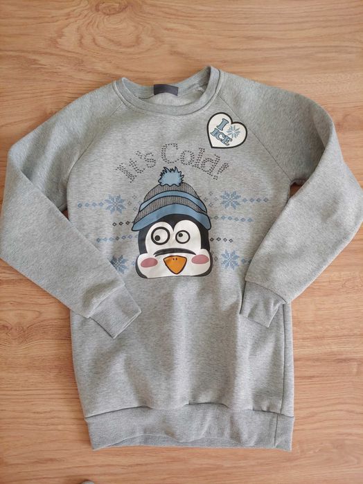 Sweter zimowy z pingwinem