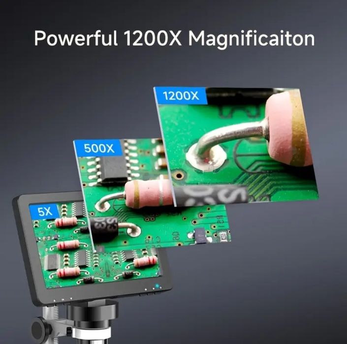 цифровой микроскоп DM9 с 7-дюймовым ЖК-экраном.